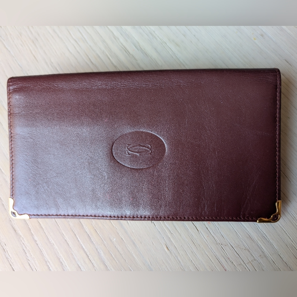 Cartier Burgundy Leather Wallet